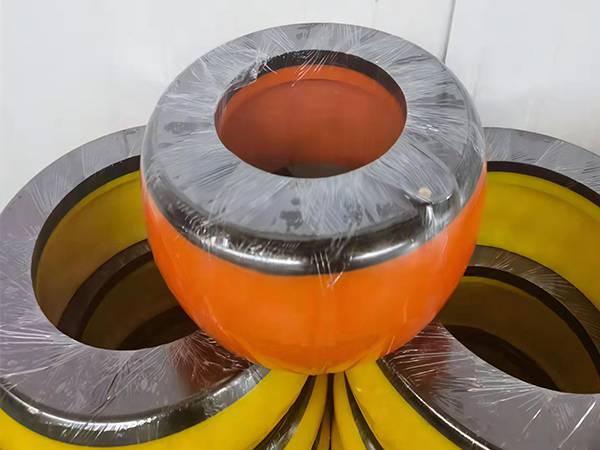 2 piles of integral inflatable thread protectors wrapped with plastic film